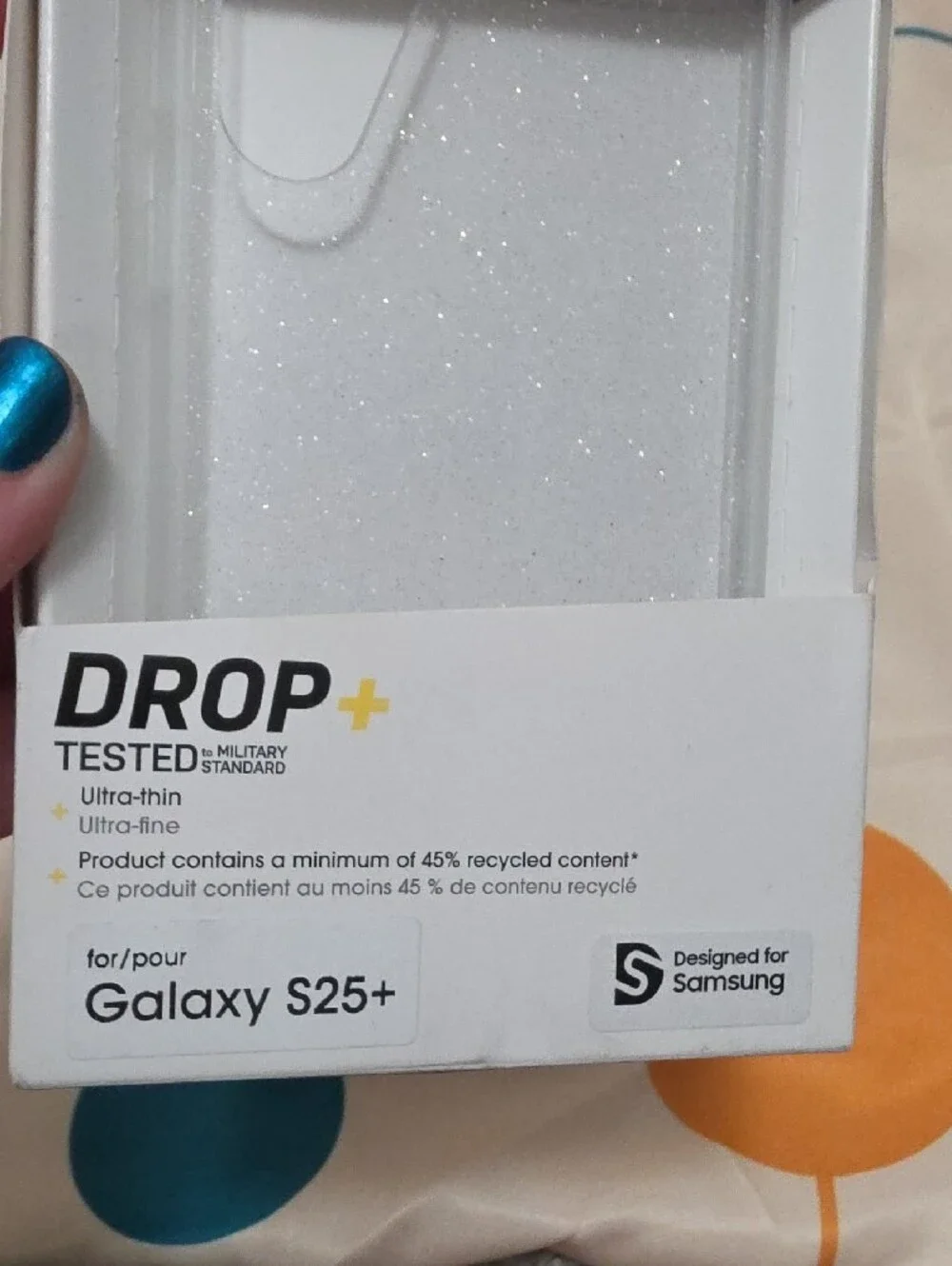 OtterBox React Clear Glitter Case for Samsung Galaxy S25+